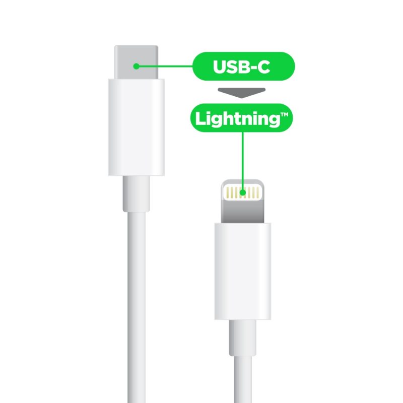 Câble de chargeur USB-C vers Lightning 1M Charge Rapide Pour
